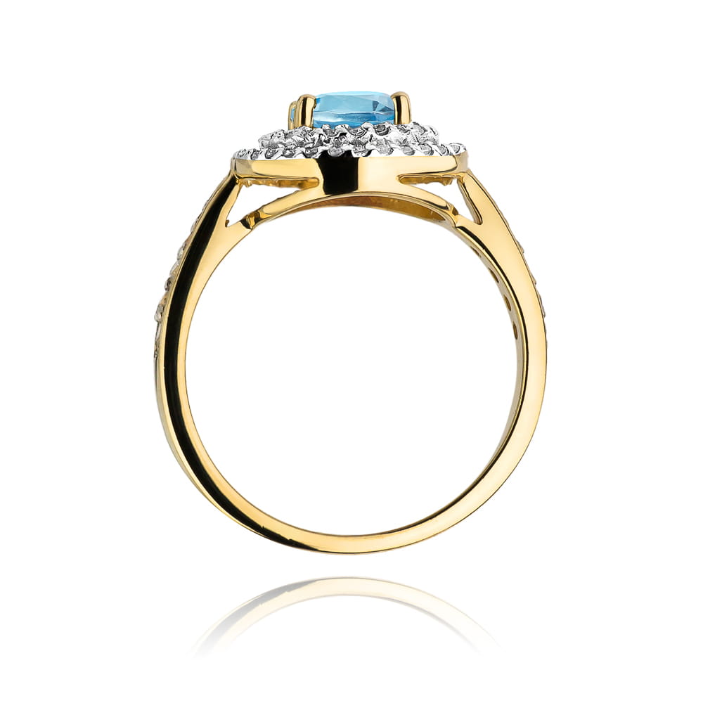 Pierścionek Topaz 0,80ct żółte złoto 3 Pierścionek Topaz 0,80ct żółte złoto - obrazek 3