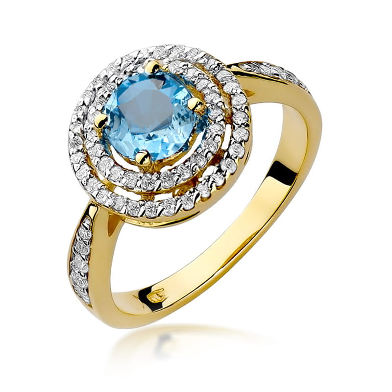 Pierścionek Topaz 0,80ct żółte złoto 1 Pierścionek W274 Topaz 0
