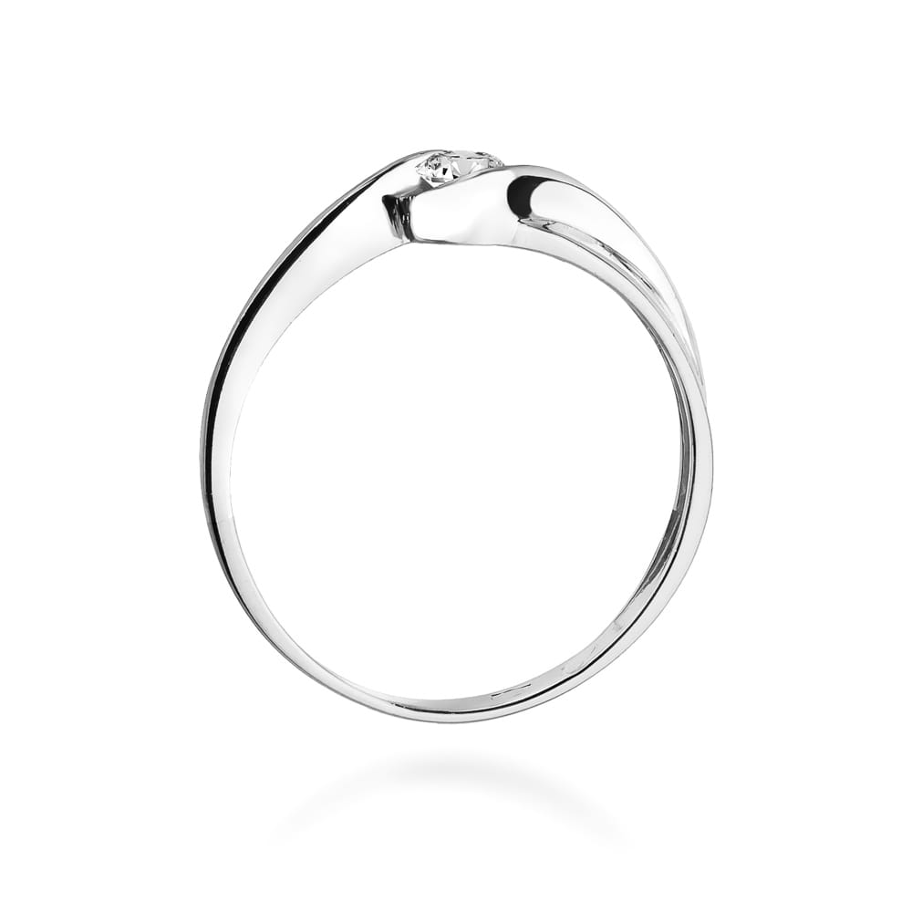Pierścionek Diament 0,15ct białe złoto 3 Pierścionek Diament 0,15ct białe złoto - obrazek 3