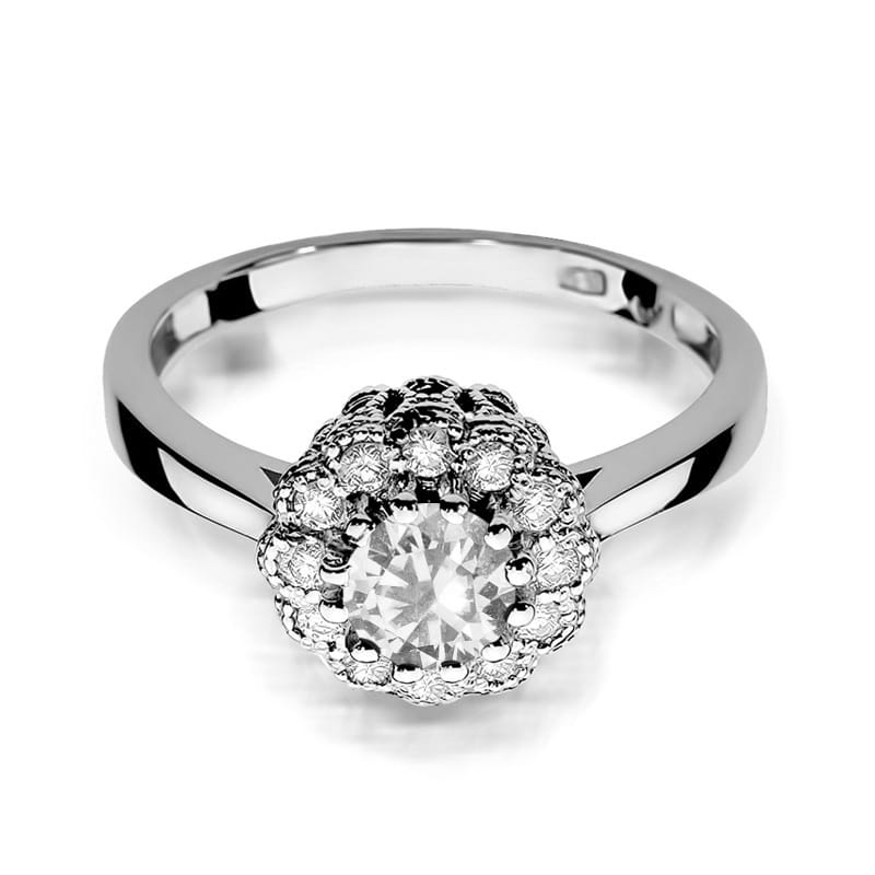 Pierścionek Biały Szafir 0,60ct białe złoto 2 60ct białe złoto Jubiler Kraków BigDIAMOND