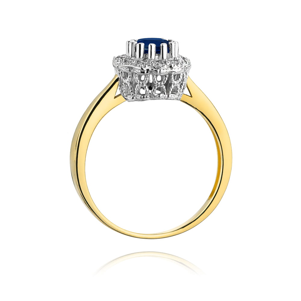 Pierścionek Szafir 0,50ct żółte złoto 3 Pierścionek Szafir 0,50ct żółte złoto - obrazek 3