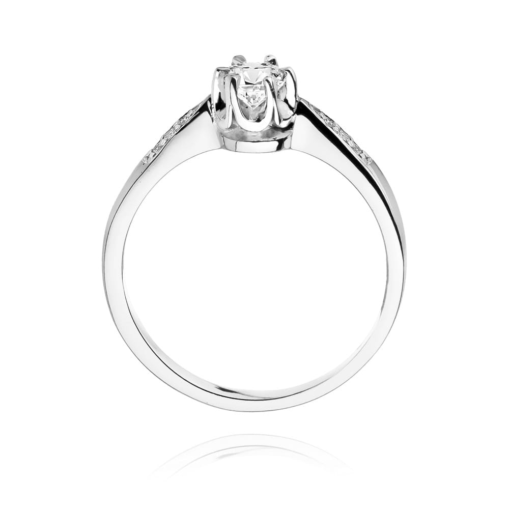 Pierścionek Diament 0,23ct białe złoto 3 Pierścionek Diament 0,23ct białe złoto - obrazek 3