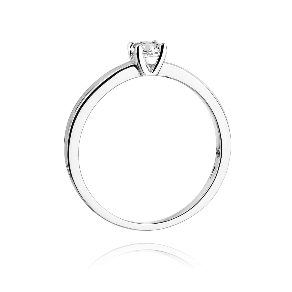 Pierścionek Diament 0,15ct białe złoto 3 Pierścionek Diament 0,15ct białe złoto - obrazek 3
