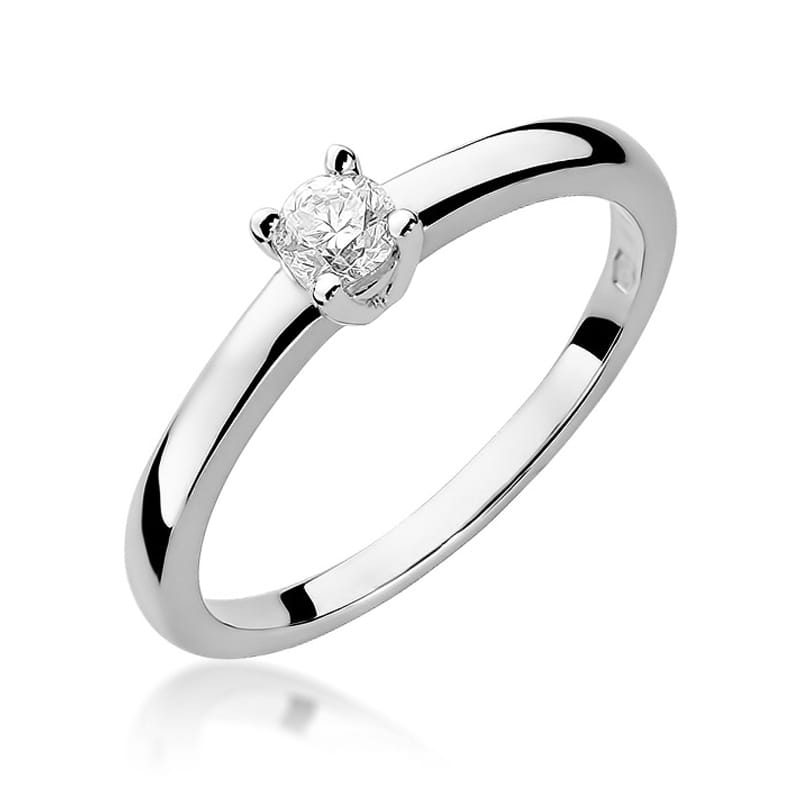 Pierścionek Diament 0,15ct białe złoto 1 Pierścionek W292 Diament 0