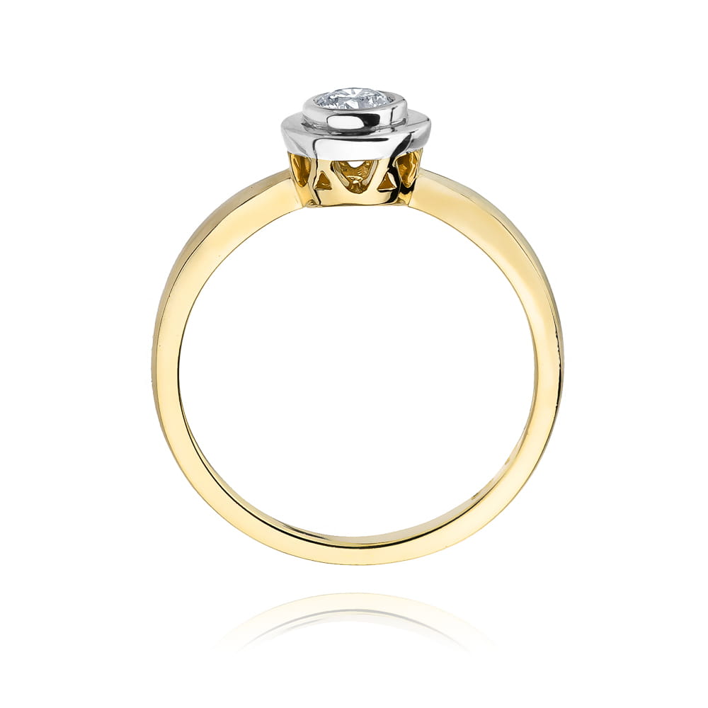 Pierścionek Diament 0,20ct żółte złoto 3 Pierścionek Diament 0,20ct żółte złoto - obrazek 3