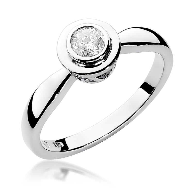 Pierścionek Diament 0,30ct białe złoto 1 Pierścionek W294 Diament 0