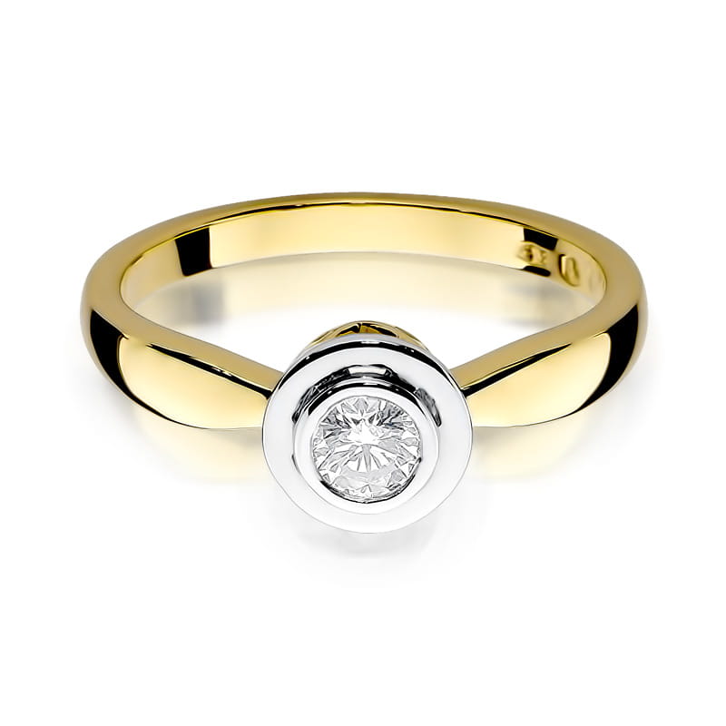 Pierścionek Diament 0,30ct żółte złoto 2 30ct żółte złoto Jubiler Kraków BigDIAMOND