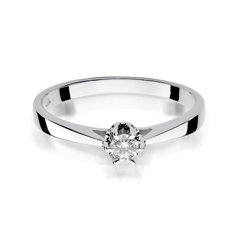 Pierścionek Diament 0,12ct białe złoto 2 12ct białe złoto Jubiler Kraków BigDIAMOND