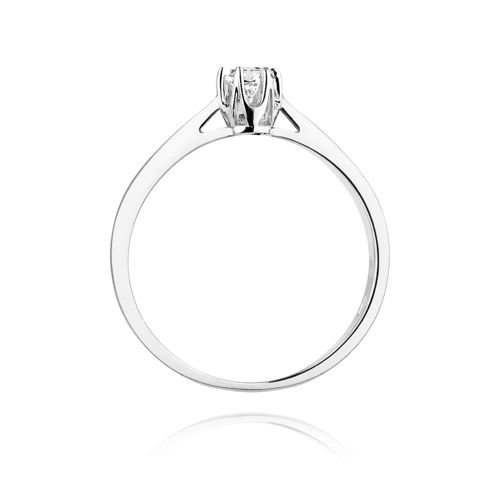 Pierścionek Diament 0,15ct białe złoto 3 Pierścionek Diament 0,15ct białe złoto - obrazek 3