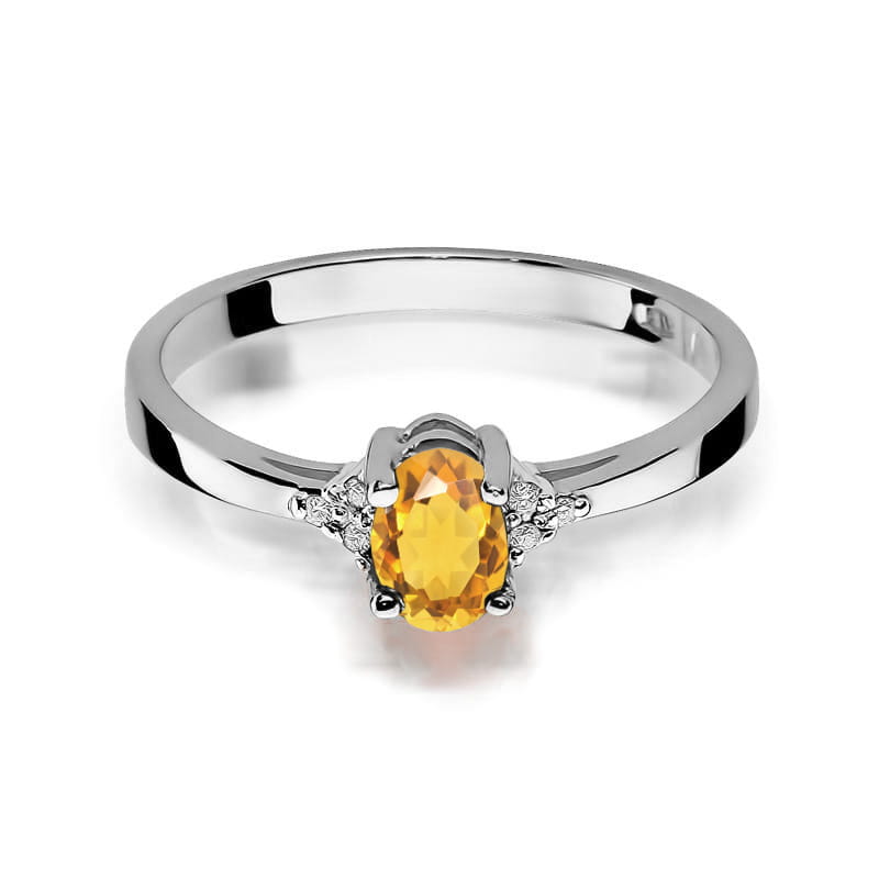 Pierscionek Cytryn 0,60ct żołte złoto 2 60ct żołte złoto Jubiler Kraków BigDIAMOND