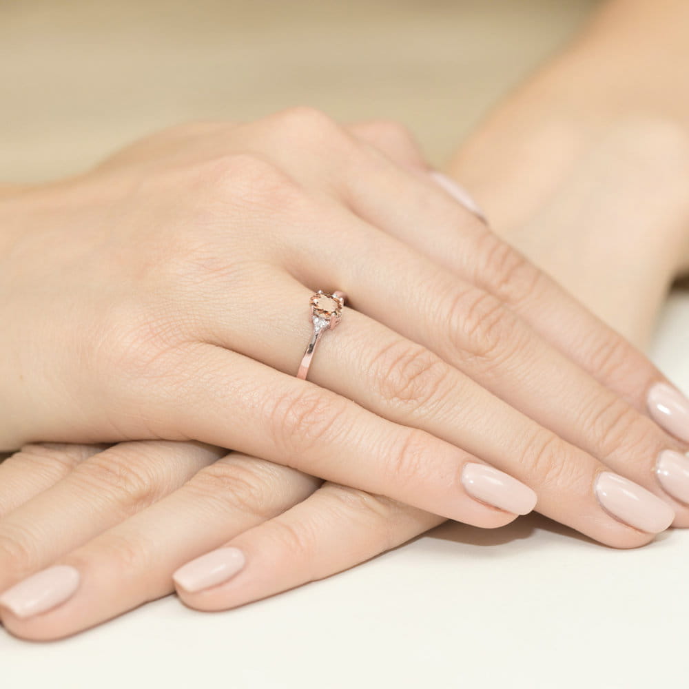 Pierścionek Morganit 0,40ct różowe złoto 4 Pierścionek Morganit 0,40ct różowe złoto - obrazek 4