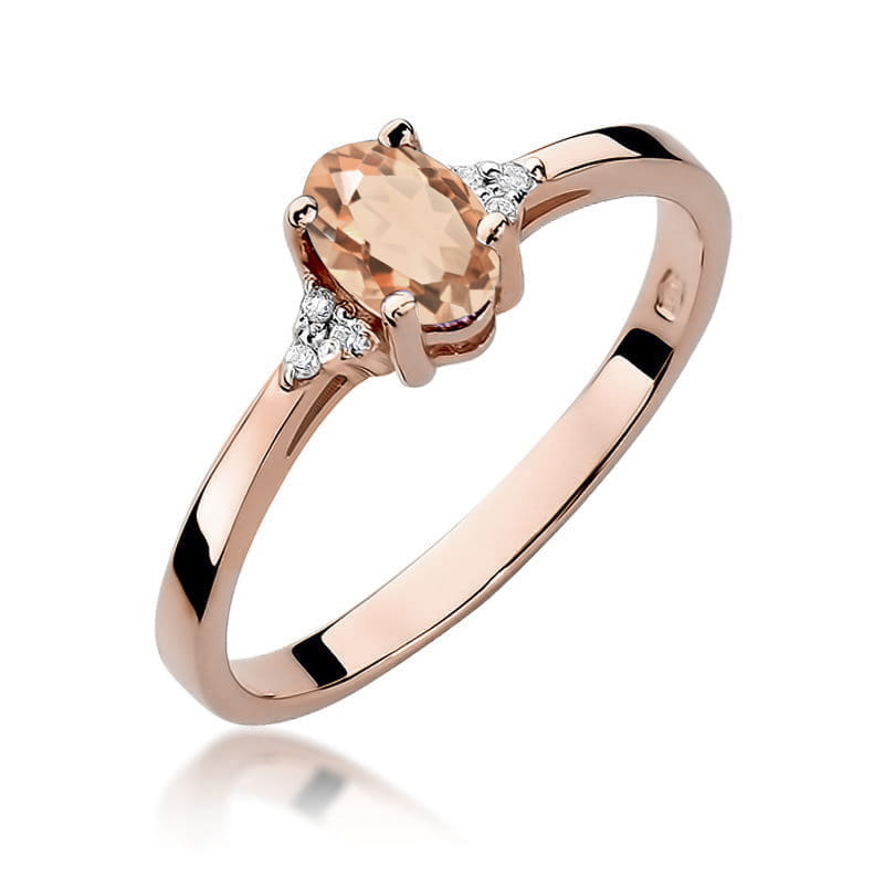 Pierścionek Morganit 0,40ct różowe złoto 1 Pierścionek W301 Morganit 0