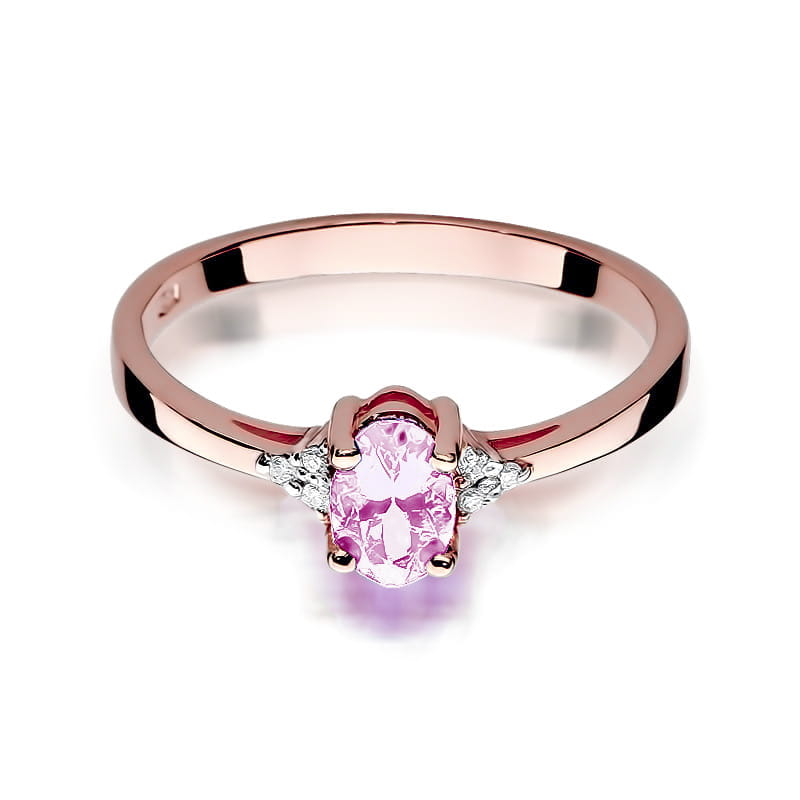 Pierścionek Różowy Topaz 0,50ct różowe złoto 2 50ct różowe złoto Jubiler Kraków BigDIAMOND