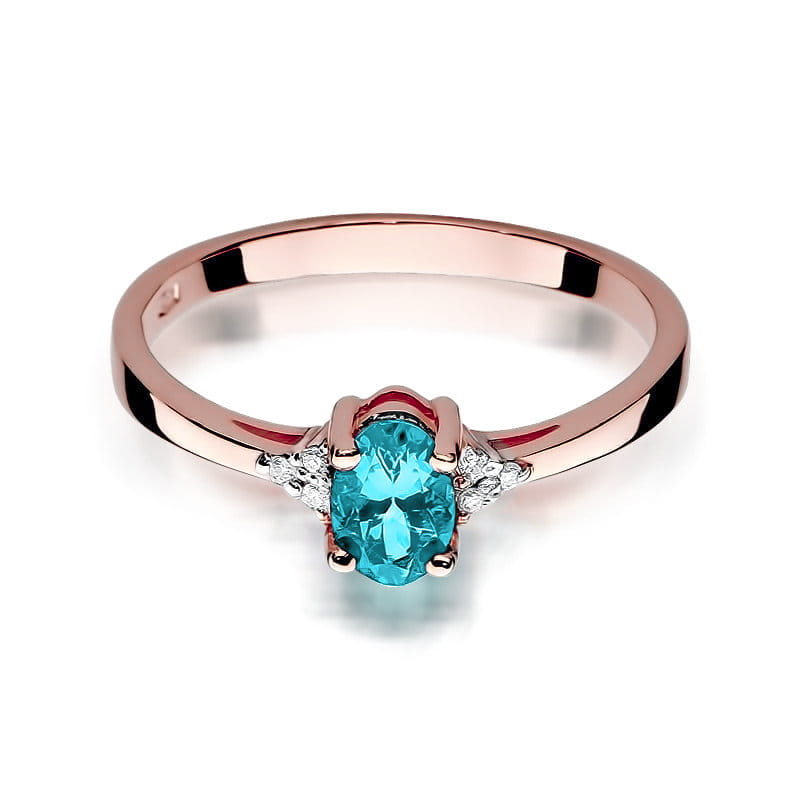 Pierścionek Topaz 0,50ct różowe złoto 2 50ct różowe złoto Jubiler Kraków BigDIAMOND