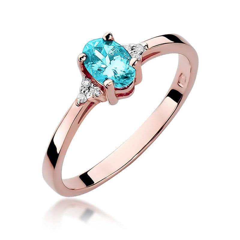 Pierścionek Topaz 0,50ct różowe złoto 1 Pierścionek W301 Topaz 0