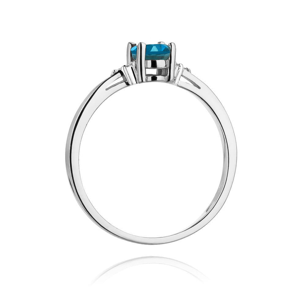 Pierścionek Topaz London Blue 0,50ct białe złoto 3 Pierścionek Topaz London Blue 0,50ct białe złoto - obrazek 3
