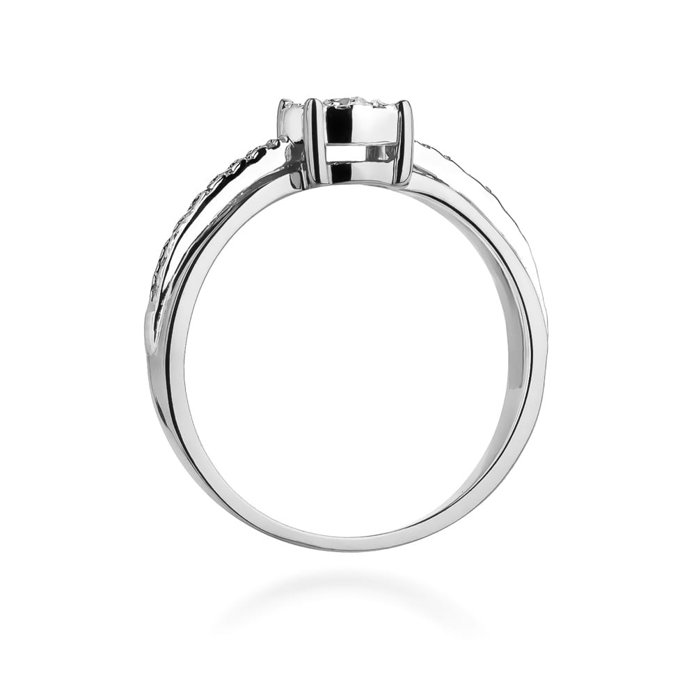 Pierścionek Diament 0,08ct białe złoto 3 Pierścionek Diament 0,08ct białe złoto - obrazek 3