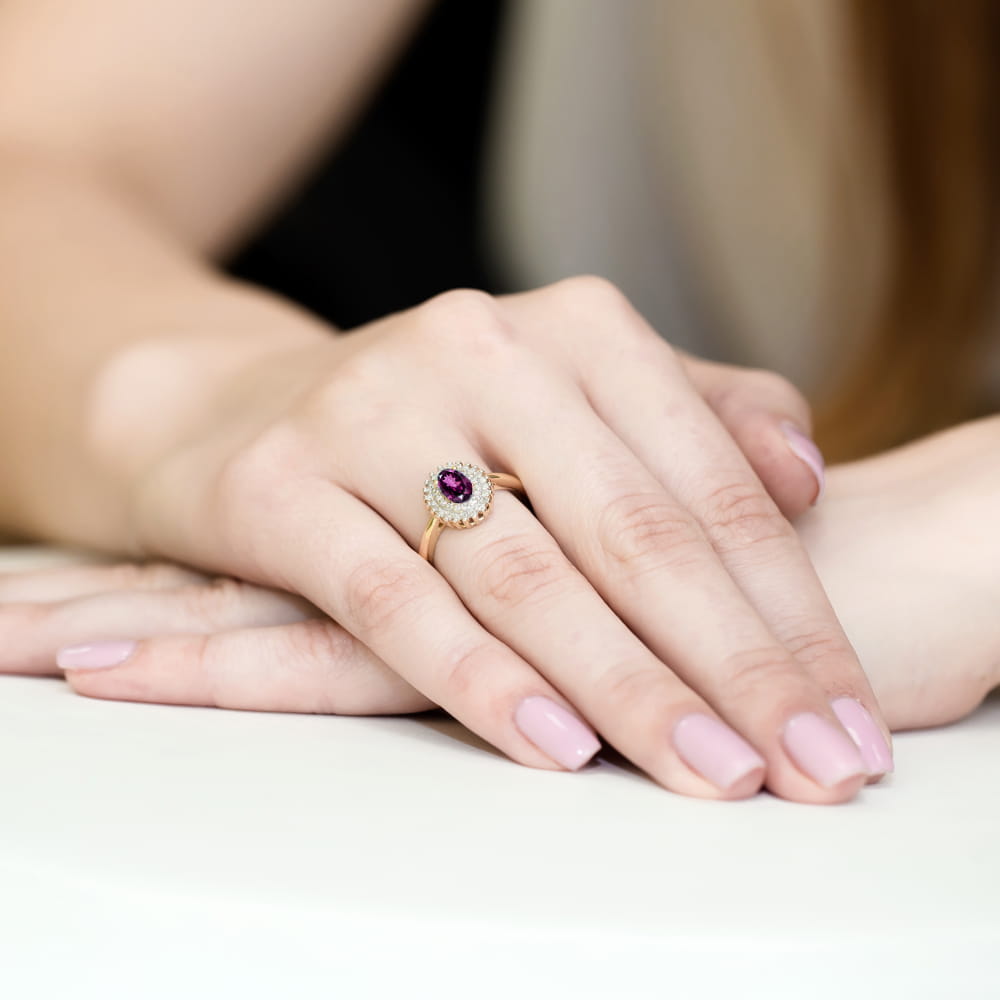 Pierścionek Rodolit 0,50ct żółte złoto 4 Pierścionek Rodolit 0,50ct żółte złoto - obrazek 4