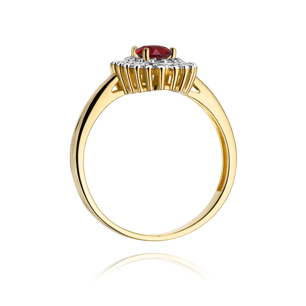 Pierścionek Rubin 0,60ct żółte złoto 3 Pierścionek Rubin 0,60ct żółte złoto - obrazek 3
