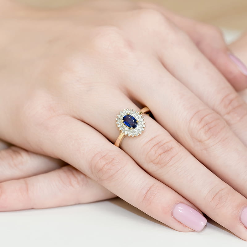 Pierścionek Szafir 0,70ct żółte złoto 4 Pierścionek Szafir 0,70ct żółte złoto - obrazek 4