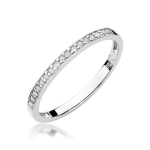 Pierścionek W306 z diamentami białe złoto Jubiler Kraków BigDIAMOND