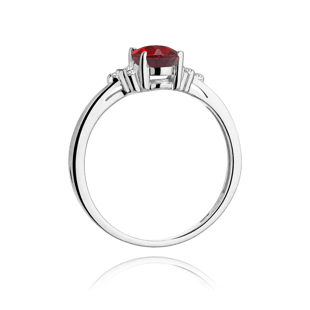Pierścionek Rubin 1,00ct białe złoto 3 Pierścionek Rubin 1,00ct białe złoto - obrazek 3