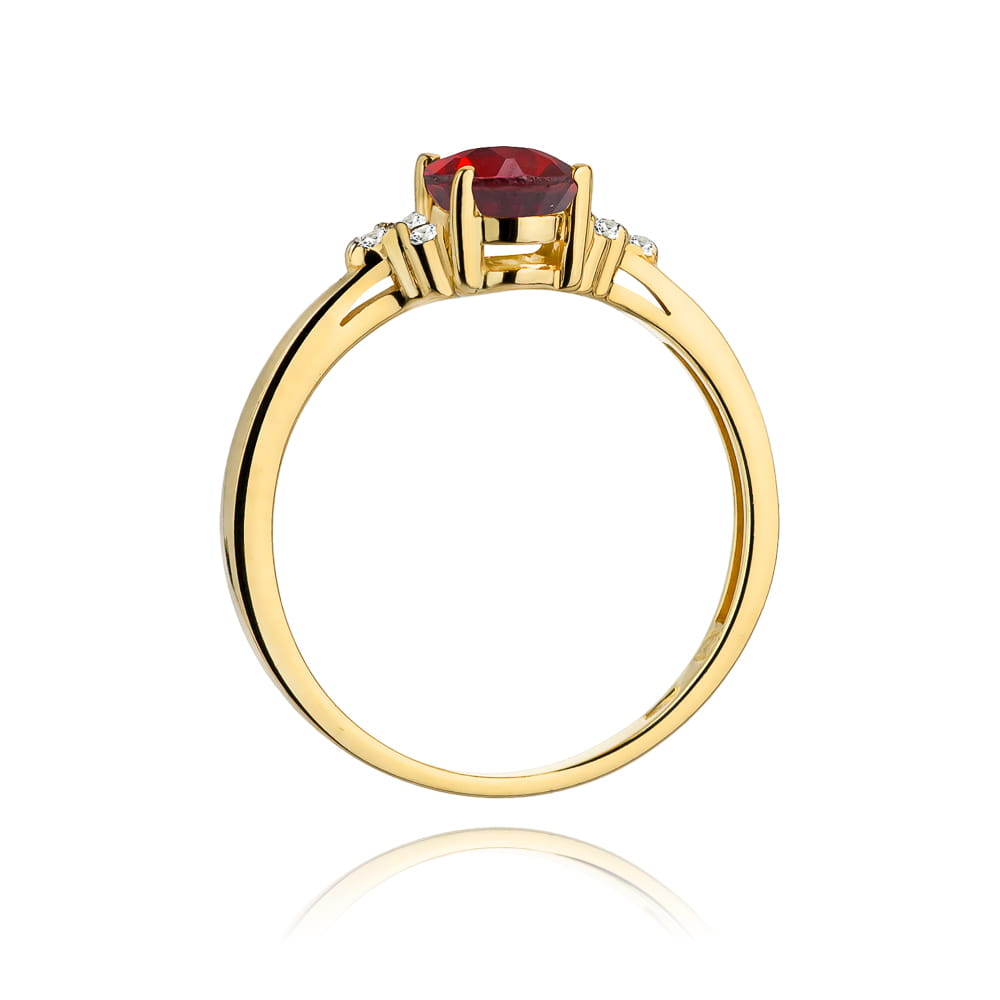 Pierścionek Rubin 1,00ct żółte złoto 3 Pierścionek Rubin 1,00ct żółte złoto - obrazek 3