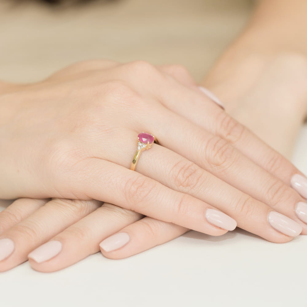 Pierścionek Rubin 1,00ct żółte złoto 4 Pierścionek Rubin 1,00ct żółte złoto - obrazek 4