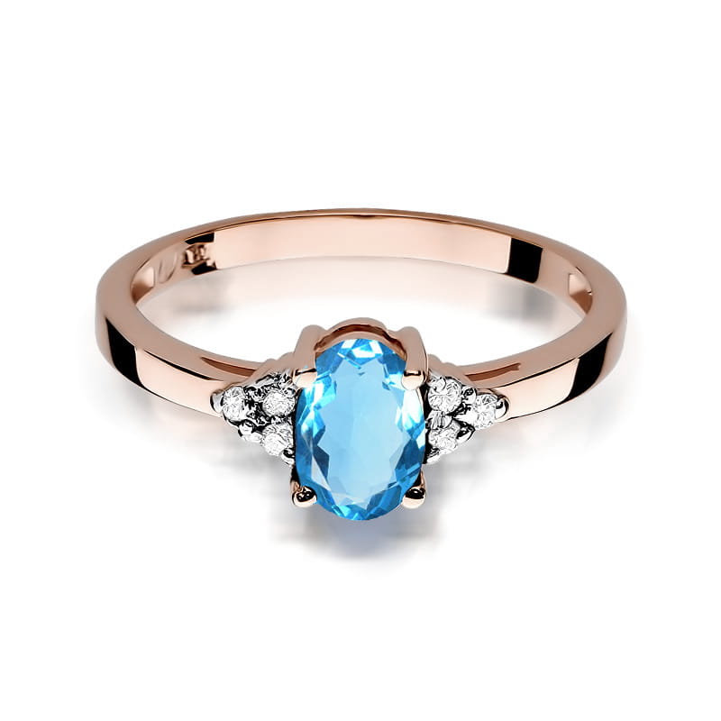 Pierścionek Topaz 0,90ct różowe złoto 2 90ct różowe złoto Jubiler Kraków BigDIAMOND