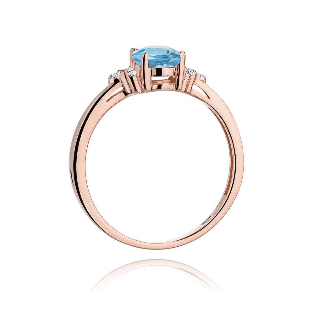 Pierścionek Topaz 0,90ct różowe złoto 3 Pierścionek Topaz 0,90ct różowe złoto - obrazek 3