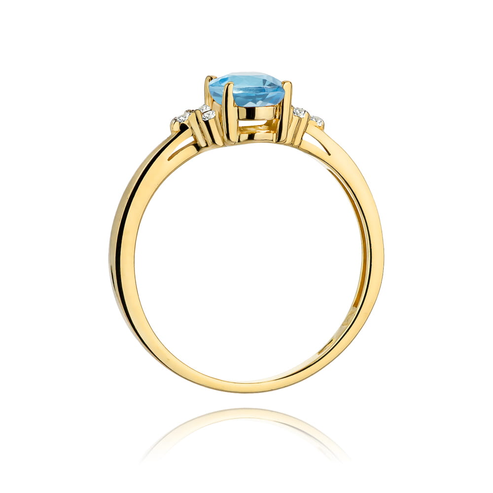 Pierścionek Topaz 0,90ct żółte złoto 3 Pierścionek Topaz 0,90ct żółte złoto - obrazek 3