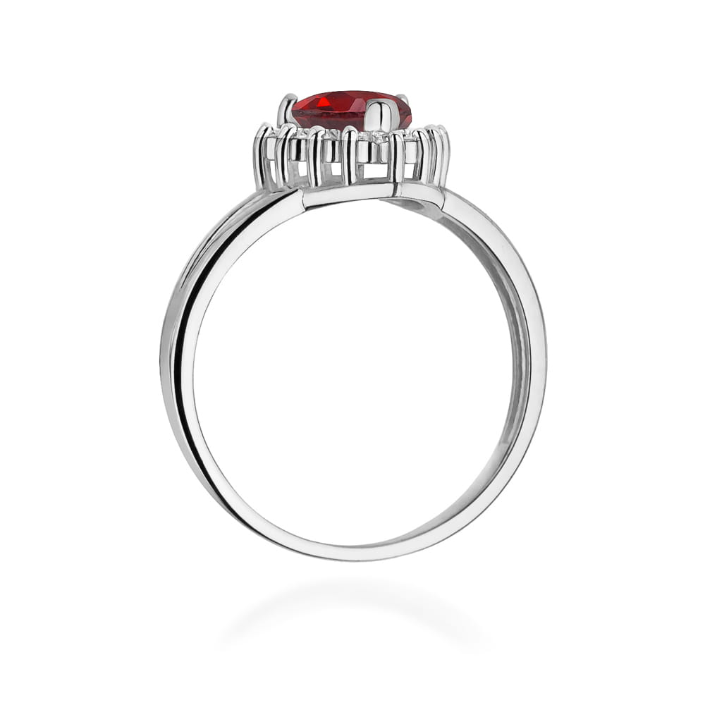 Pierścionek Rubin 1,10ct białe złoto 3 Pierścionek Rubin 1,10ct białe złoto - obrazek 3