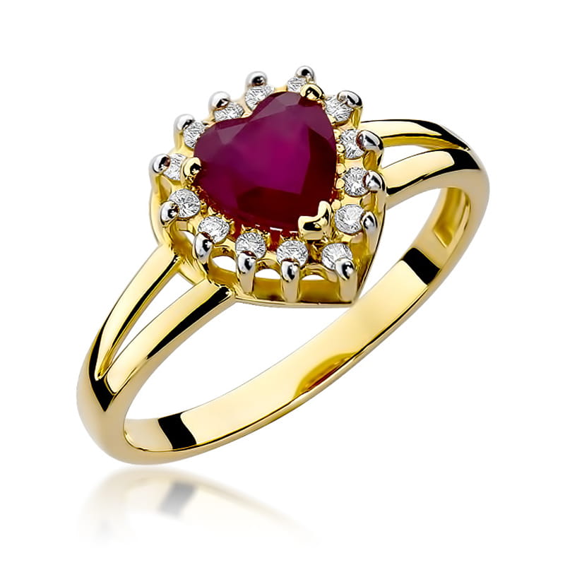 Pierścionek Rubin 1,10ct żółte złoto 1 Pierścionek W310 Rubin 1