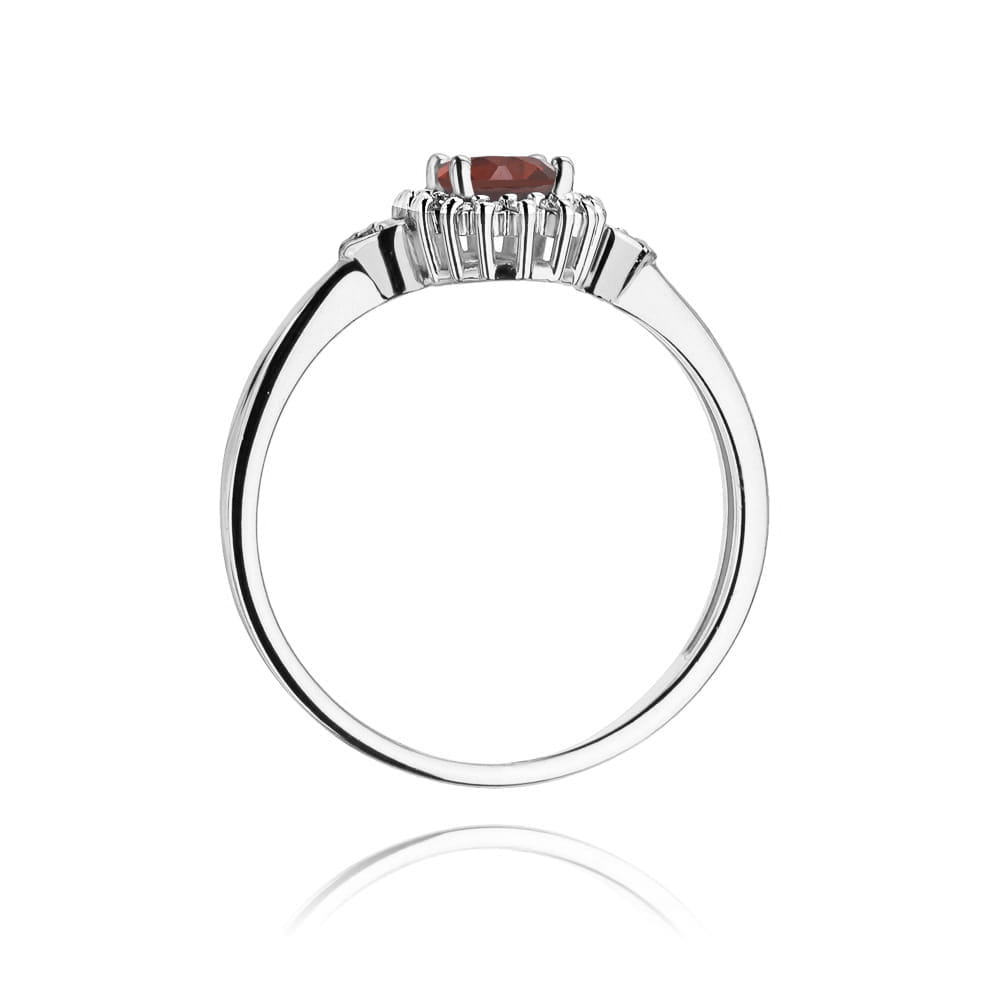 Pierścionek Granat 0,50ct białe złoto 3 Pierścionek Granat 0,50ct białe złoto - obrazek 3