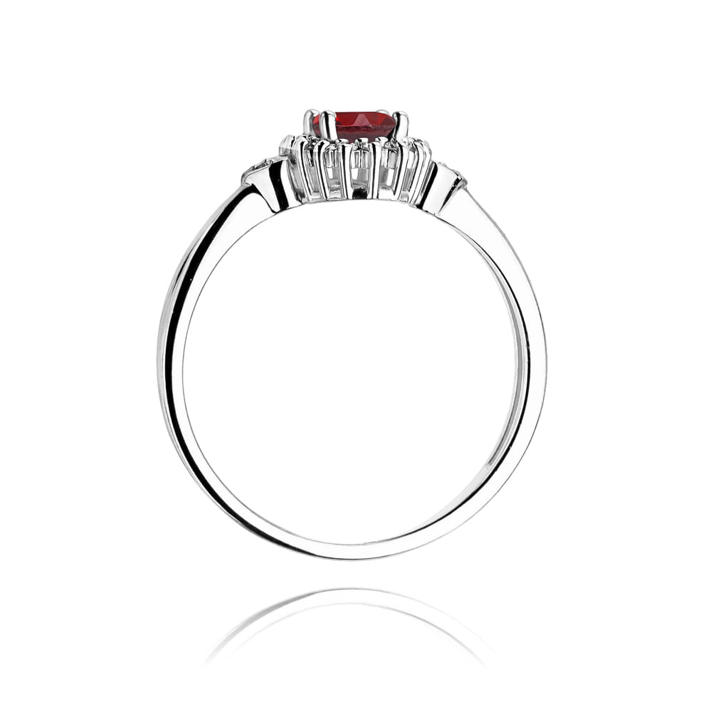 Pierścionek Rubin 0,60ct białe złoto 3 Pierścionek Rubin 0,60ct białe złoto - obrazek 3