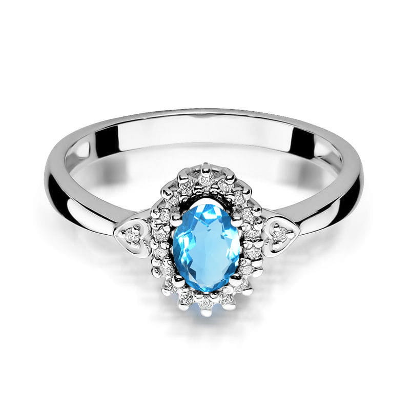 Pierścionek Topaz 0,50ct białe złoto 2 50ct białe złoto Jubiler Kraków BigDIAMOND