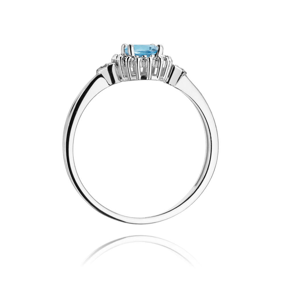 Pierścionek Topaz 0,50ct białe złoto 3 Pierścionek Topaz 0,50ct białe złoto - obrazek 3