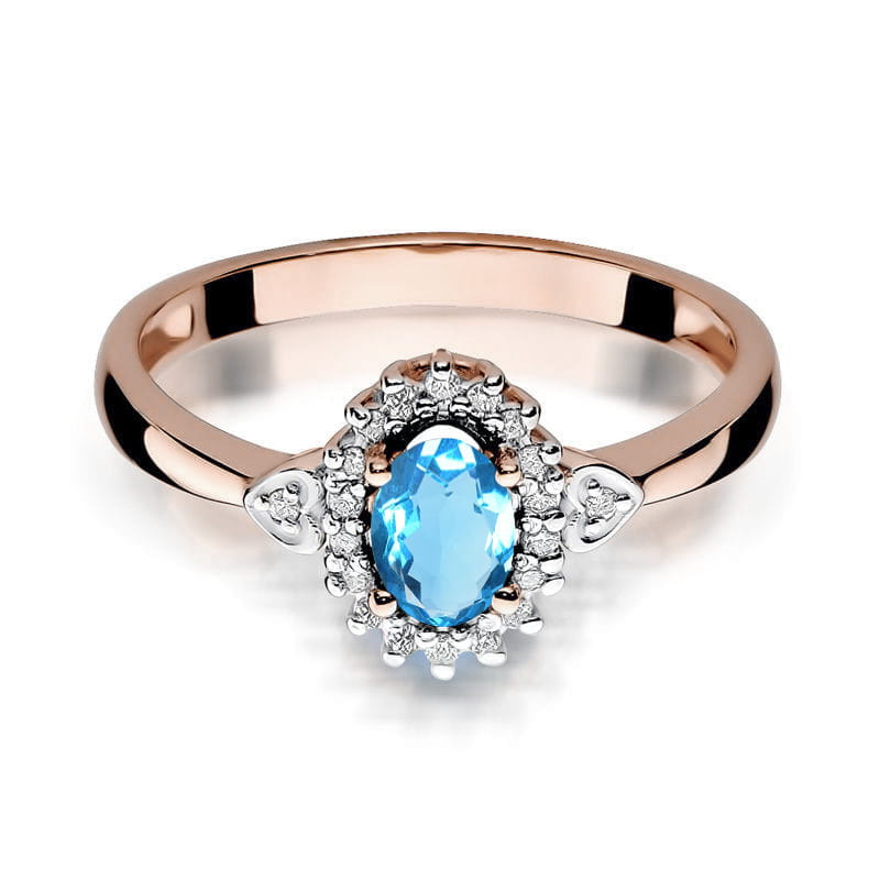 Pierścionek Topaz 0,50ct różowe złoto 2 50ct różowe złoto Jubiler Kraków BigDIAMOND