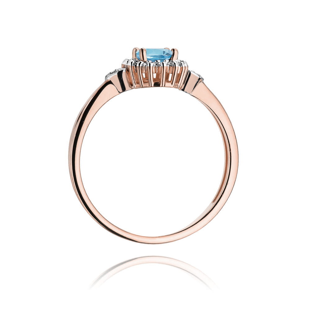 Pierścionek Topaz 0,50ct różowe złoto 3 Pierścionek Topaz 0,50ct różowe złoto - obrazek 3