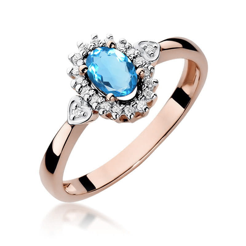 Pierścionek Topaz 0,50ct różowe złoto 1 Pierścionek W312 Topaz 0