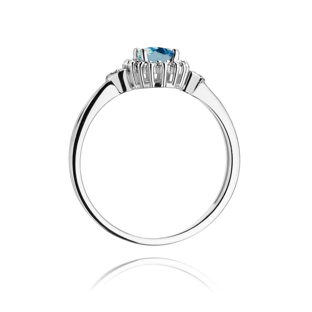 Pierścionek Topaz London Blue 0,50ct białe złoto 3 Pierścionek Topaz London Blue 0,50ct białe złoto - obrazek 3