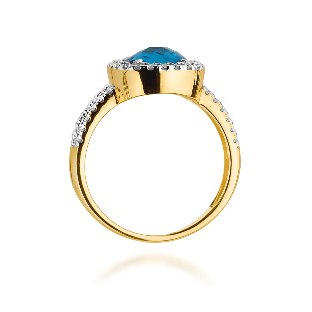 Pierścionek Topaz 3,00ct żółte złoto 3 Pierścionek Topaz 3,00ct żółte złoto - obrazek 3