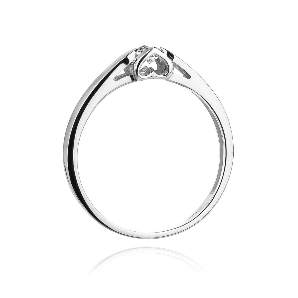 Pierścionek Diament 0,04ct białe złoto 3 Pierścionek Diament 0,04ct białe złoto - obrazek 3
