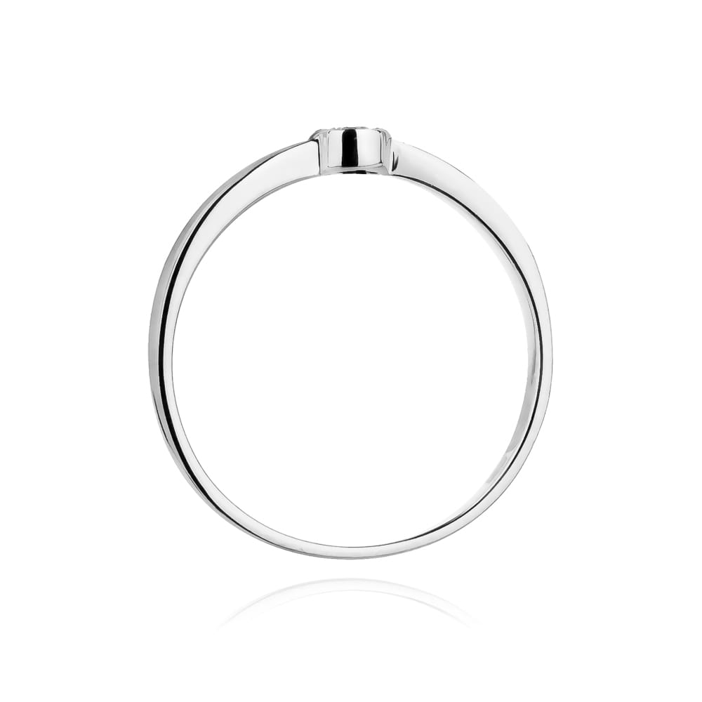 Pierścionek Diament 0,04ct białe złoto 3 Pierścionek Diament 0,04ct białe złoto - obrazek 3