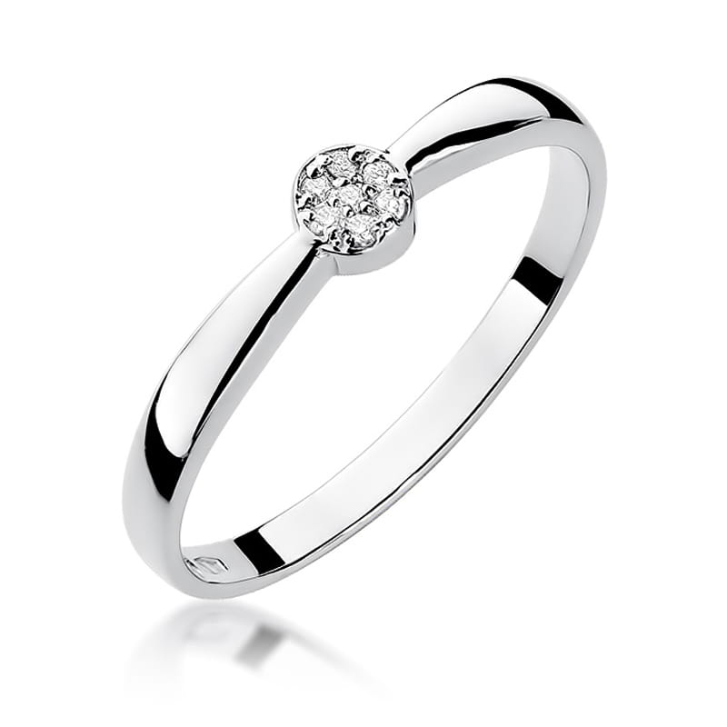 Pierścionek Diament 0,04ct białe złoto 1 Pierścionek W322 Diament 0