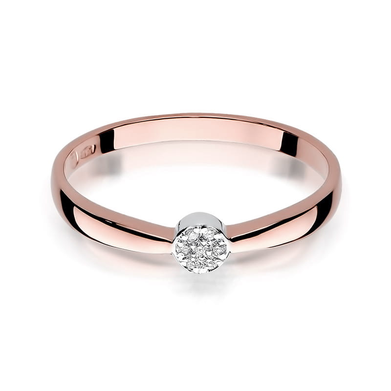 Pierścionek Diament 0,04ct różowe złoto 2 04ct różowe złoto Jubiler Kraków BigDIAMOND