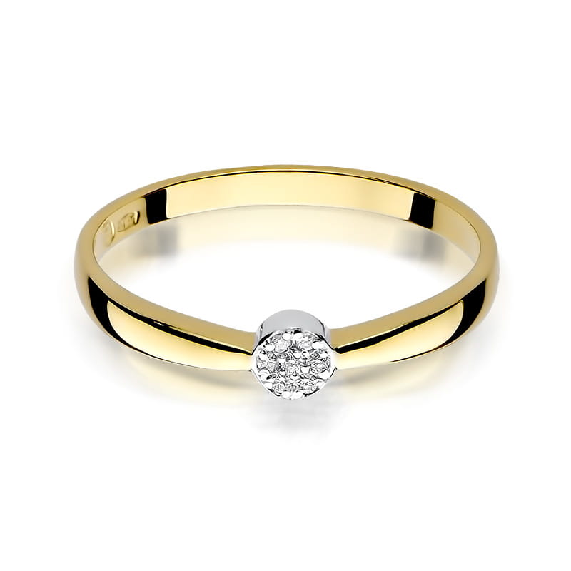 Pierścionek Diament 0,04ct żółte złoto 2 04ct żółte złoto Jubiler Kraków BigDIAMOND