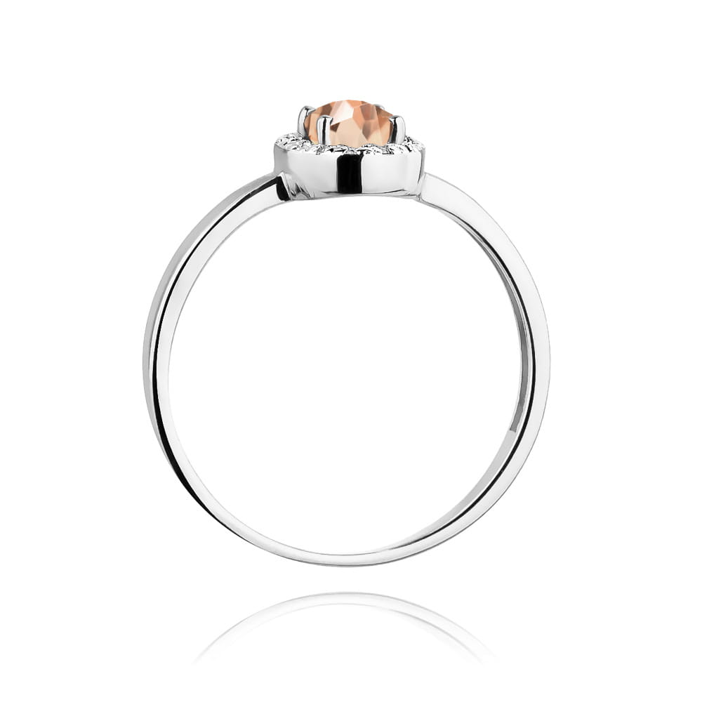 Pierścionek Morganit 0,40ct białe złoto 3 Pierścionek Morganit 0,40ct białe złoto - obrazek 3