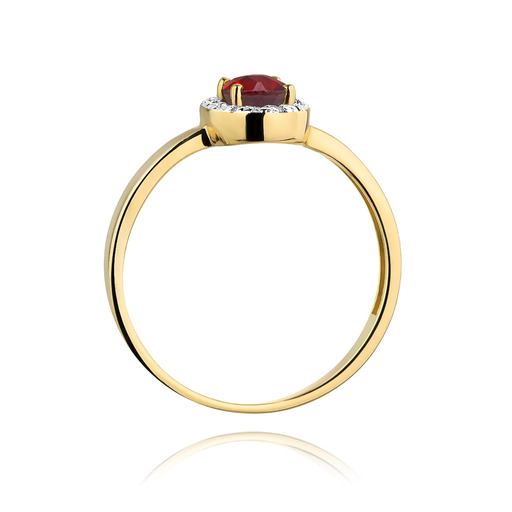 Pierścionek Rubin 0,60ct żółte złoto 3 Pierścionek Rubin 0,60ct żółte złoto - obrazek 3