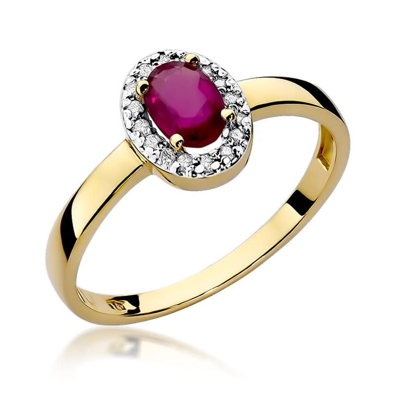 Pierścionek Rubin 0,60ct żółte złoto 1 Pierścionek W330 Rubin 0